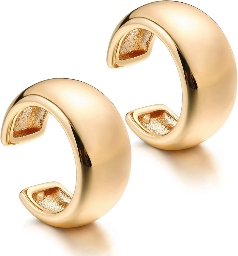 MYEARS Women Ear Cuff Earring Gold Non Pierced Ear Cartilage Clip on Wrap Hoop 14K Gold Filled Tiny Boho Beach Simple Minimalist Delicate Handmade Hypoallergenic Jewelry Gift-Sold as Single/Pair - Image 1